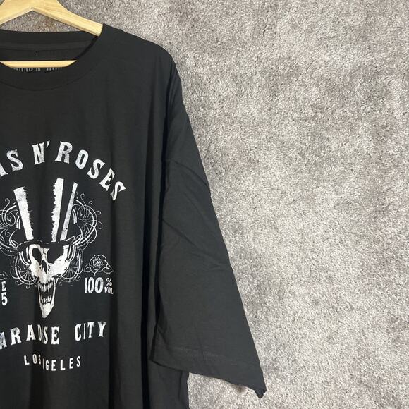 Guns N' Roses Men’s 5XL Graphic Band Tee Black Cotton Short Sleeve T-Shirt Rock - Picture 4 of 10